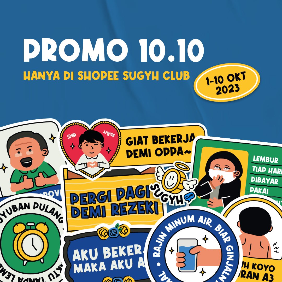 pixelicjualan's tweet image. Sepi, iya.
Nyerah, ga akan.

Memanggil para certified badut korporat maupun yang menjelang-certified, bisa nih beli merchandise ini. Besok promo 10.10 🤝🏼🥳

Instagram.com/sugyh.club
Shopee.co.id/sugyh.club

#budakkorporat #promo1010 #stikermurah