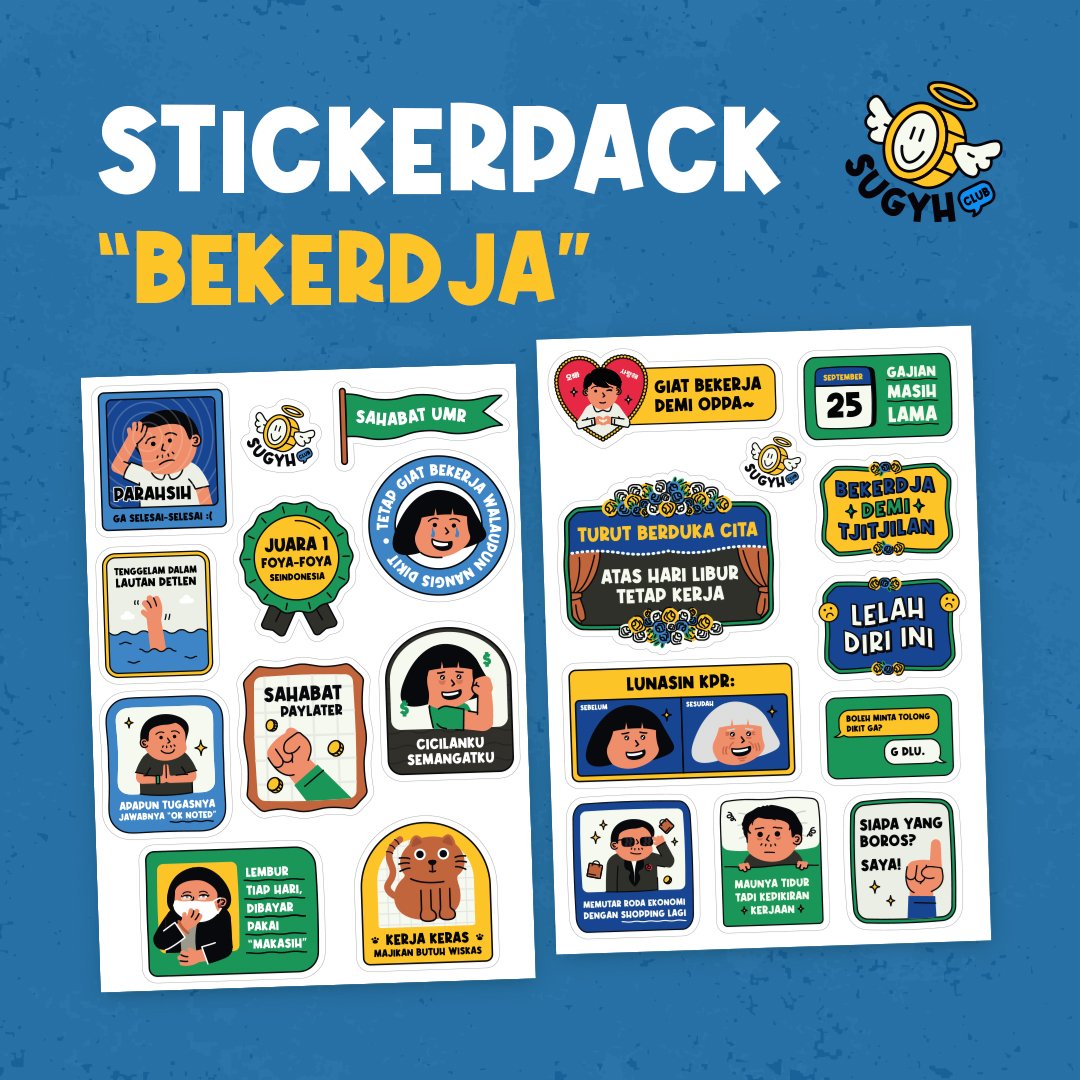 pixelicjualan's tweet image. Sepi, iya.
Nyerah, ga akan.

Memanggil para certified badut korporat maupun yang menjelang-certified, bisa nih beli merchandise ini. Besok promo 10.10 🤝🏼🥳

Instagram.com/sugyh.club
Shopee.co.id/sugyh.club

#budakkorporat #promo1010 #stikermurah