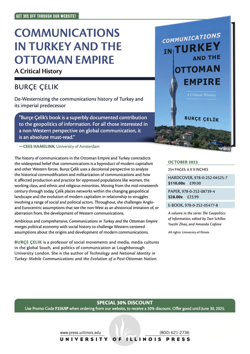 Soon out ! "Communications in Turkey and the Ottoman Empire" by Burçe Çelik