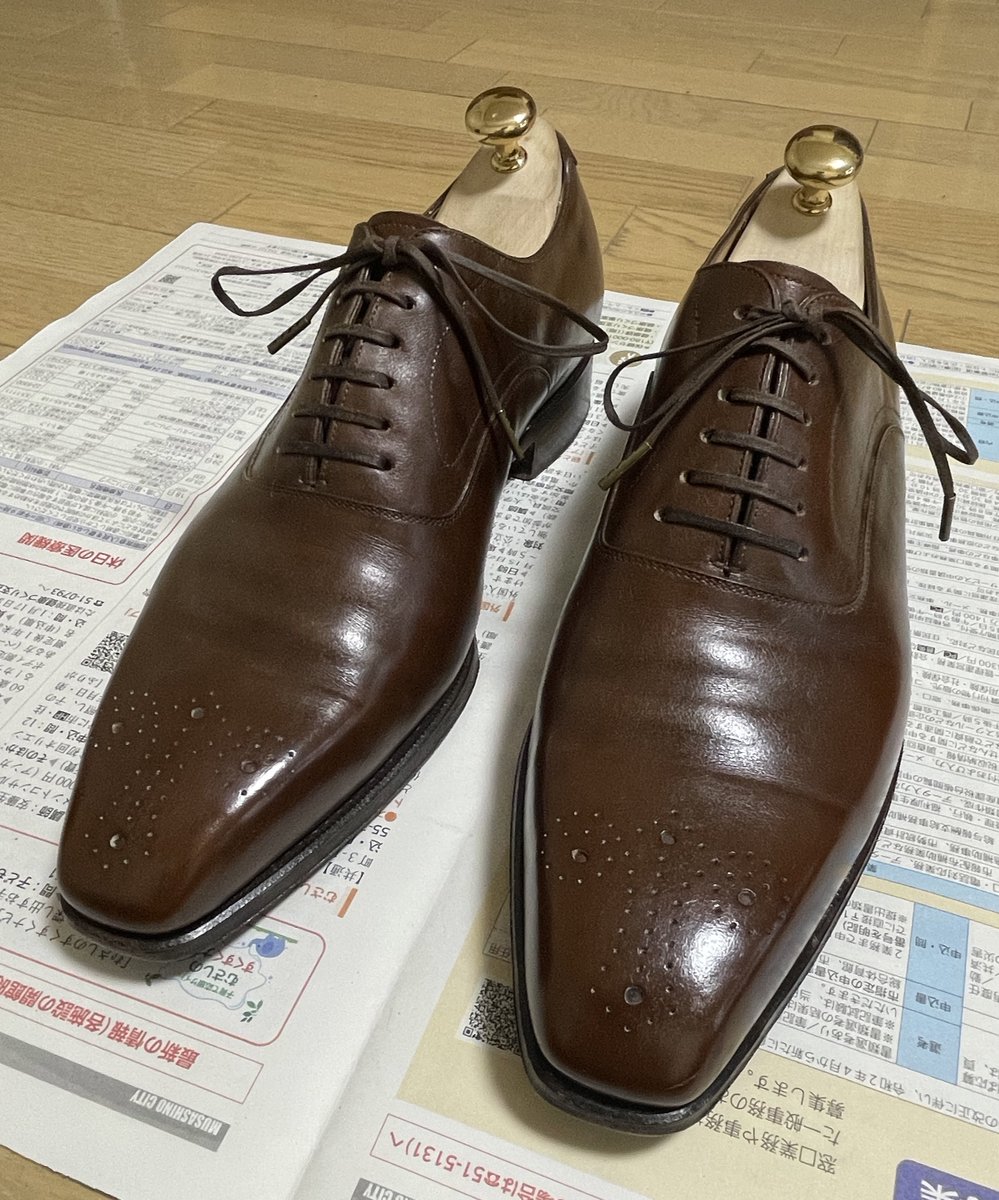baboocon's tweet photo. OrmaのフルブローグとREGAL TOKYOの2足をメンテナンスしました。

#ormashoemaker #regaltokyo #靴磨き #shoecare #御手洗メソッド #週1メンテナンス https://t.co/i9XUfWpTGB