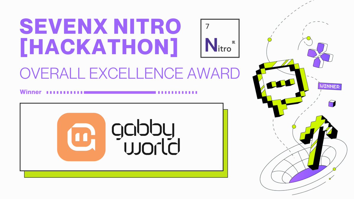 gabby_world_'s tweet photo. 🏆 BIG NEWS 🏆

We’re excited to announce that we have won the Overall Excellence Award (out of 140 participants) at the #Nitro Hackathon hosted by @SevenXVentures during #Token2049.

Thank you all for believing in our vision of building a fully #AIGC #AutonomousWorld!

#Web3 #AI https://t.co/HPhvypdWGR