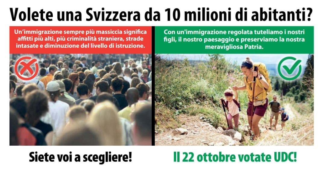 🇨🇭✋ NO A UNA SVIZZERA DA 10 MILIONI DI ABITANTI!

🗳️ Diciamolo forte il prossimo 22 ottobre. Chi vuole un futuro per i propri figli, vota UDC! 🇨🇭

#pieromarchesi #udc #svp #contaciancora #ef23 #elezionifederali2023 #100%valorisvizzeri