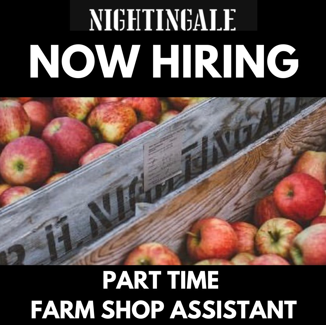 NFarmShop's tweet image. Nightingale Farm Shop in Tenterden is looking for a Farm Shop Assistant to join our team on a Thursday and a Sunday ~ plus holiday cover. 

For more information and to apply please email your CV to jobs@nightingalefarmshop.com

We look forward to hearing from you!
#tenterden