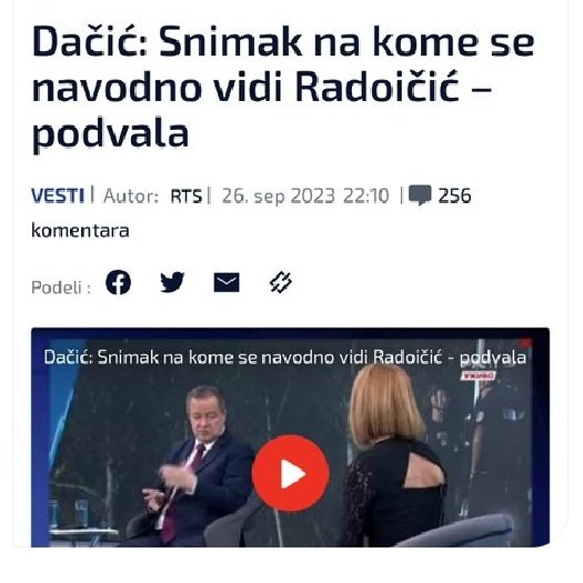 Da li će ovaj bilmez da podnese ostavku posle Radojičićevog priznanja?