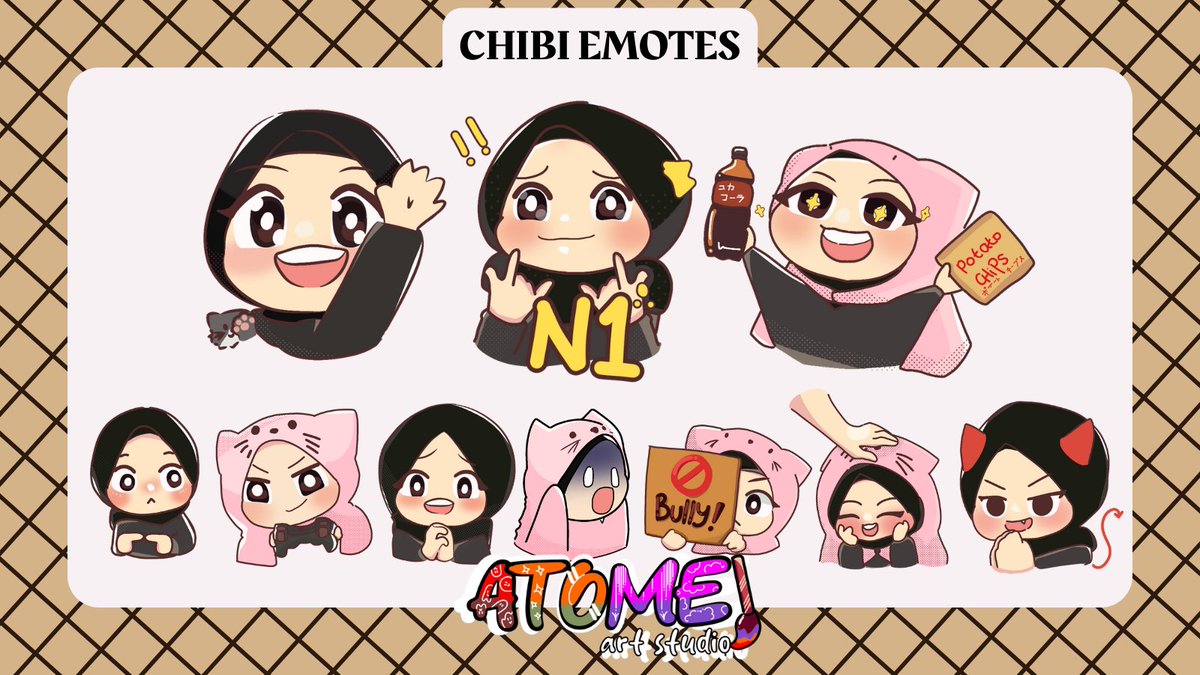 Chibi Emotes Commission  

Thank you so much for the opportunity! (´,,•ω•,,)♡  

#VtuberEmotes #VtuberUprising #Vtubercommissions #VtuberAssets #vtuberasset #commissionopen #VGenCode
