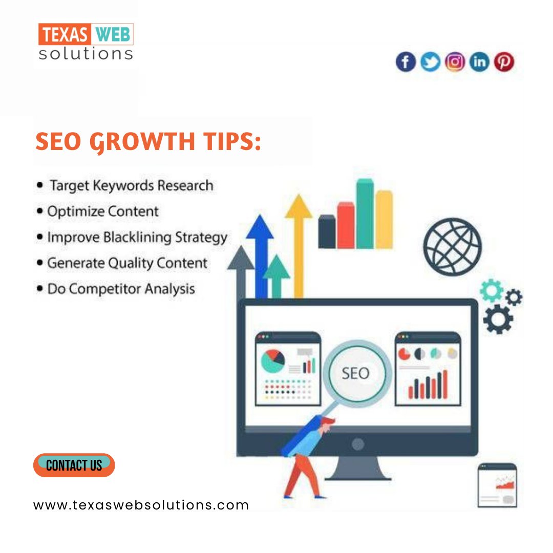 WebsolutionsTx's tweet image. 🔍 Ready to enhance your website&apos;s SEO? Check out these growth tips for better online visibility! Visit texaswebsolutions.com for expert advice. #SEOGrowth #TexasWebSolutions  #SEOGrowthTip
#SEOStrategy #SearchEngineOptimization
#DigitalMarketing #WebsiteOptimization