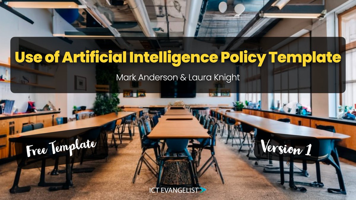 I’m very pleased to share an open and freely available ‘Use of Artificial Intelligence policy’ template for schools to use that I’ve created with <a href="/asklauraknight/">Laura Knight</a>. Co-creation and sharing have been at the heart of my practice my entire career and so it made sense, with something