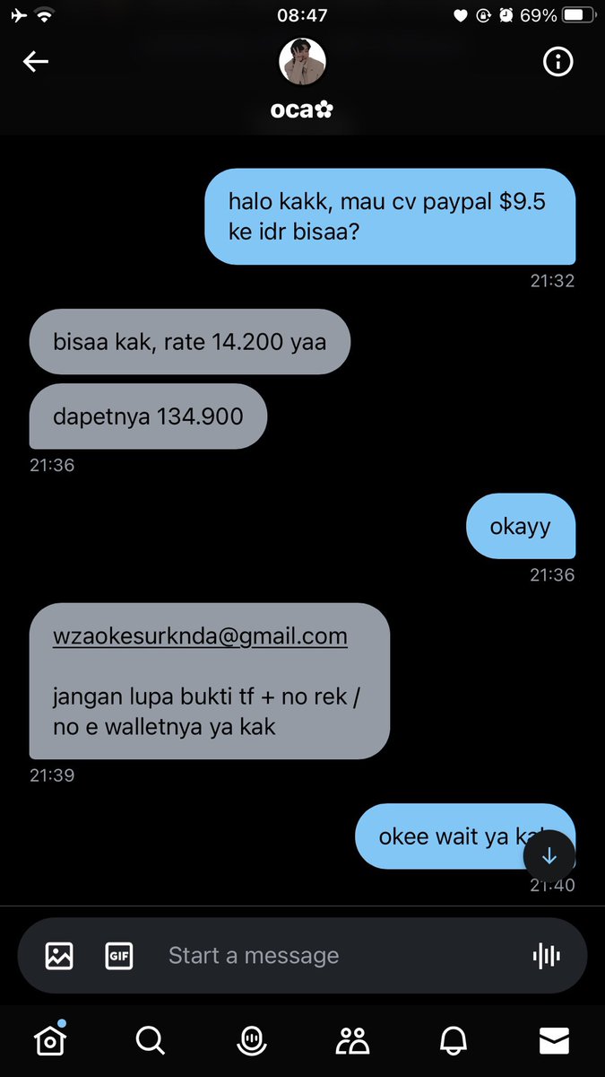yoonliveee's tweet photo. Scammer PayPal CV &amp; Tf. 

A thread,
Jadi tadi tgl 29/09/23, ak request PayPal ke @keem_ocaa , waktu awal tny2, dy sgt fast respon, dn stlh deal dn uangny ak kirim, lgs slow rep dn lama br bales, dibalesnya jg “mbb kk, habis makan dulu td” stlh itu g dibales2 sm sekrg, https://t.co/CwlTnK5FZL
