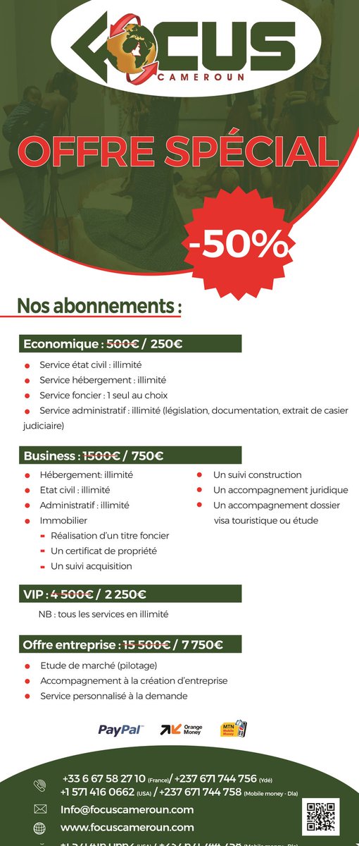 FocusCameroun's tweet photo. #Focuscameroun et #PharmaBioNat seront présent au forum #diasporaafrique  édition 2 pour présenter leurs différents produits et services :
🫴🏾 Accompagne pour tout investissement en Afrique 
🫴🏾 Présentation de leurs produits agro-alimentaire 
STAND numéro 17 Le Made in Afrique https://t.co/A6Kd2EceTQ