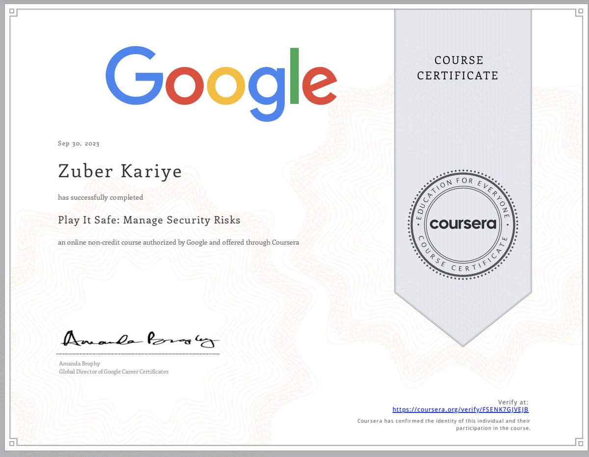 I have just completed the 2nd module of the Google Cybersecurity course. Course Learnings Summary: • CISSP's 8 Security Domains • Explore Sec Frameworks and Controls • Security Audits • Basic Security Tools • Protect Assets and Data Appreciate everyone’s support