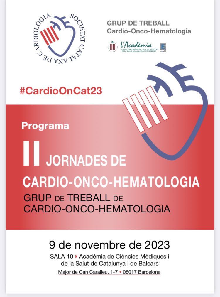 Després de retrobar-nos al Global Cardio-Oncology Summit i compartir idees i moments… ens toca a nosaltres!

El grup CardiOnCat va creixent amb gent estupenda, estem molt contents de convidar-vos a #CardiOnCat23 

docs.academia.cat/a/82c43d3e