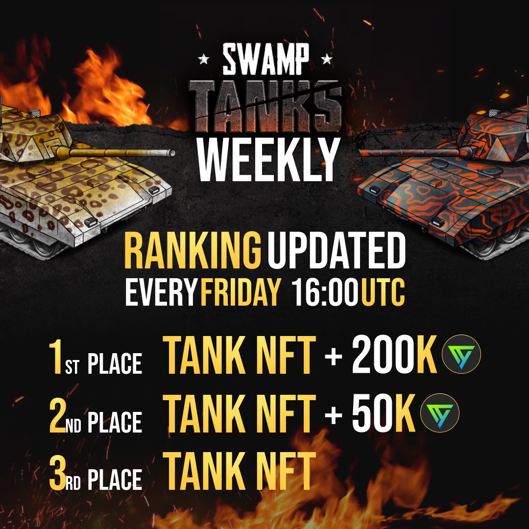 MixMix 🐊🌞🌍 (@m_i_x_a_l_i_s) on Twitter photo last month i won :
500.000 $c4 tokens worth of 1.500 $ada 😳
and 5 <a href="/SwampTanks/">Swamp Tanks</a> nfts worth of 480 $ada 😳
You can win too, by joining <a href="/SwampTanks/">Swamp Tanks</a> game FOR FREE 💥
VISIT THEIR WEBSITE: app.swamptanks.com/game
i need some noobs to destroy :D last month i won :
500.000 $c4 tokens worth of 1.500 $ada 😳
and 5 <a href="/SwampTanks/">Swamp Tanks</a> nfts worth of 480 $ada 😳
You can win too, by joining <a href="/SwampTanks/">Swamp Tanks</a> game FOR FREE 💥
VISIT THEIR WEBSITE: app.swamptanks.com/game
i need some noobs to destroy :D