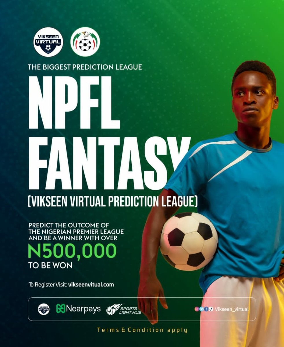 Vikseen_old's tweet photo. It's Matchday 1!!! 

With over 170 registered players, the NPFL fantasy kicks off today 🥳🔥🙌⚽

Who will be the ultimate Nigerian football oracle?

Register now for free: https://t.co/DBKUfU5phq

Link to play if already registered: https://t.co/8vD1fdPdjr

#NPFL24 #NPFLfantasy https://t.co/W2i7UnJJRh