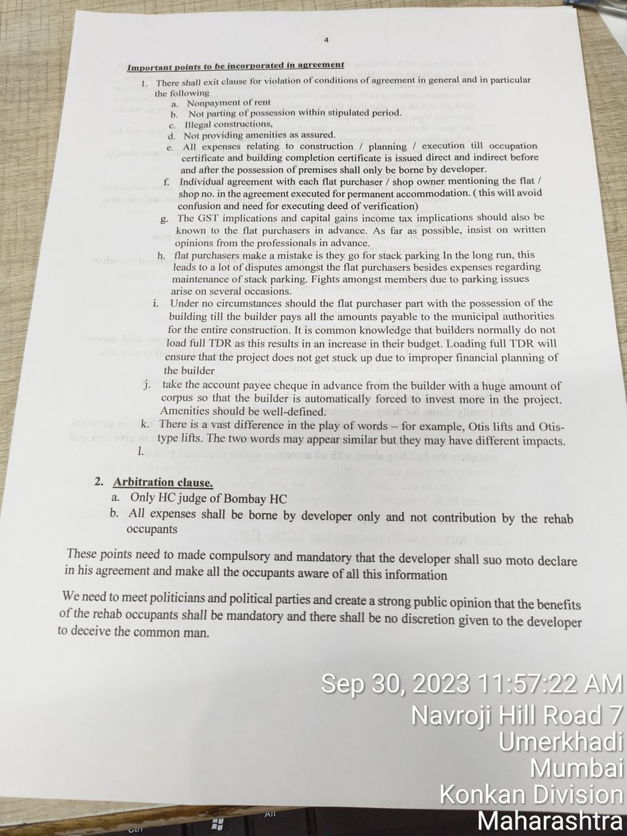 Kamlakar_Shenoy's tweet photo. Petition Group/ group of alert senior citizens have prepared exhaustive list of documents which citizen shall demand from developers. 
We are not experts.
You are an appointing developer so you have to dictate your terms after getting all the information from the developer. https://t.co/F2FI2rOiqW