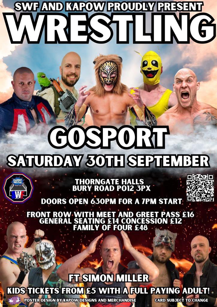 Tonight in #gosport at we’ve got a massive show! Featuring @simonmiller316 challenging @princeofmumbai3 for his all nations championship. We’re having hiccups with our website but you can still buy on the door or at ticketsource.co.uk/booking/select… #whatsongosport #whatsonhampshire