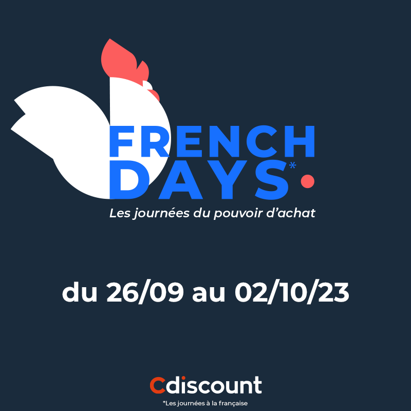 🇫🇷 French Days

👉 bit.ly/2J6nTT2

#CdiscountFrenchDays