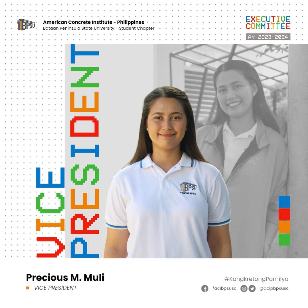 acipbpsusc's tweet photo. Meet the #ACIPBPSUSC’s 𝗘𝘅𝗲𝗰𝘂𝘁𝗶𝘃𝗲 𝗢𝗳𝗳𝗶𝗰𝗲𝗿𝘀 𝗮𝗻𝗱 𝗗𝗶𝗿𝗲𝗰𝘁𝗼𝗿𝘀 for the 𝗔.𝗬. 𝟮𝟬𝟮𝟯-𝟮𝟬𝟮𝟰!

#AlwaysAdvancing
#KongkretongPamilya
#ACIPBPSUSC

American Concrete Institute Philippines - BPSU Student Chapter
https://t.co/qjr6bDJvLH https://t.co/6vxTmCXOT5