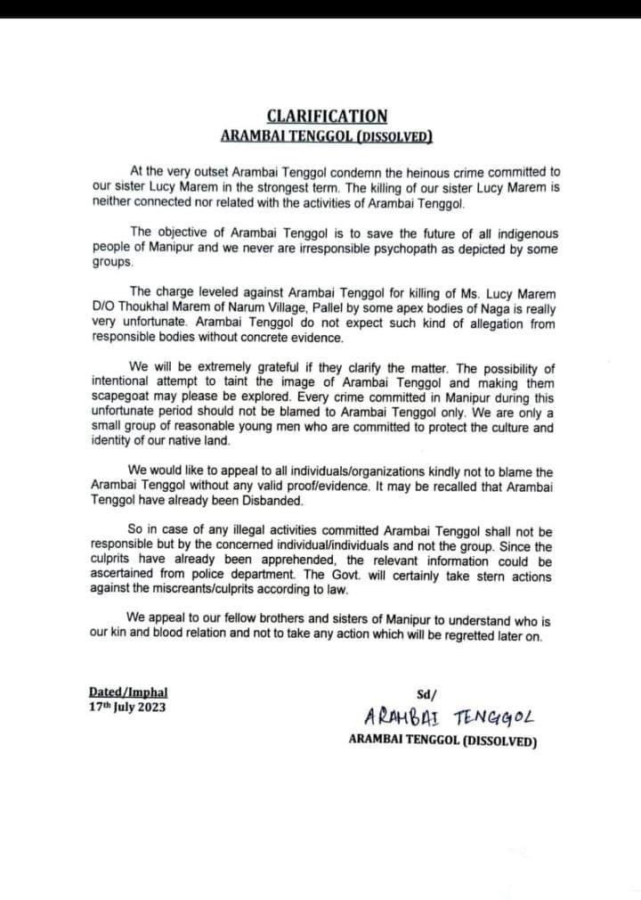 BeingChikim's tweet photo. The Dissolved Meitei Terrorists Orgn. Arambai Tenggol is still active in planning war crimes and ethnic cleansing against Minority Kuki-Zo tribals in Manipur. #IndiaMustKnow #ThisIsManipur #MeiteiWarCrimes #MeiteiAtrocities #ThisIsKuki_ZoStory #MeiteiLies #MeiteiMilitants https://t.co/NXDIOqG07T