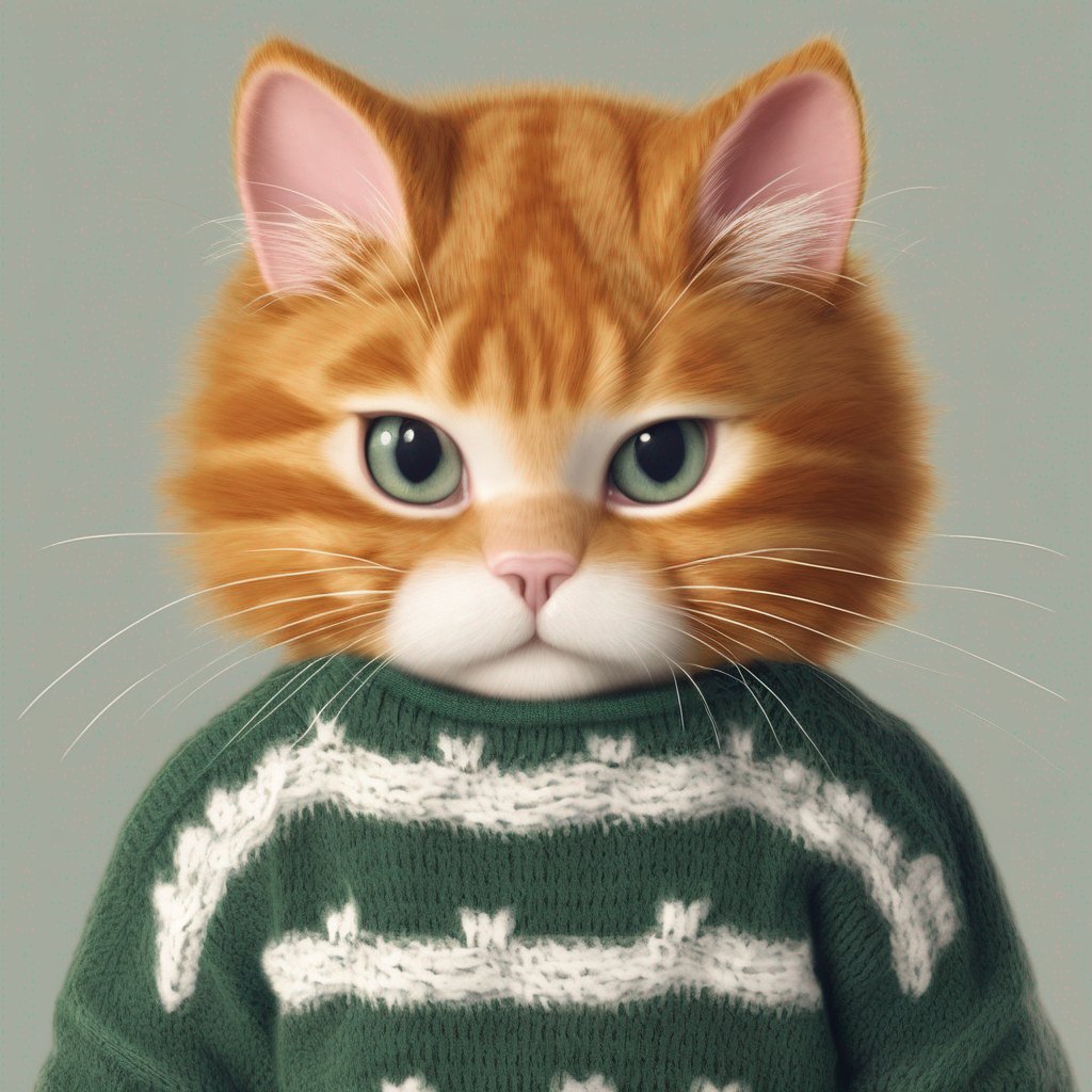 Cat wear sweater. <a href="/StableDiffusion/">Stable Diffusion</a> #Stablediffusionxl #genarativeai