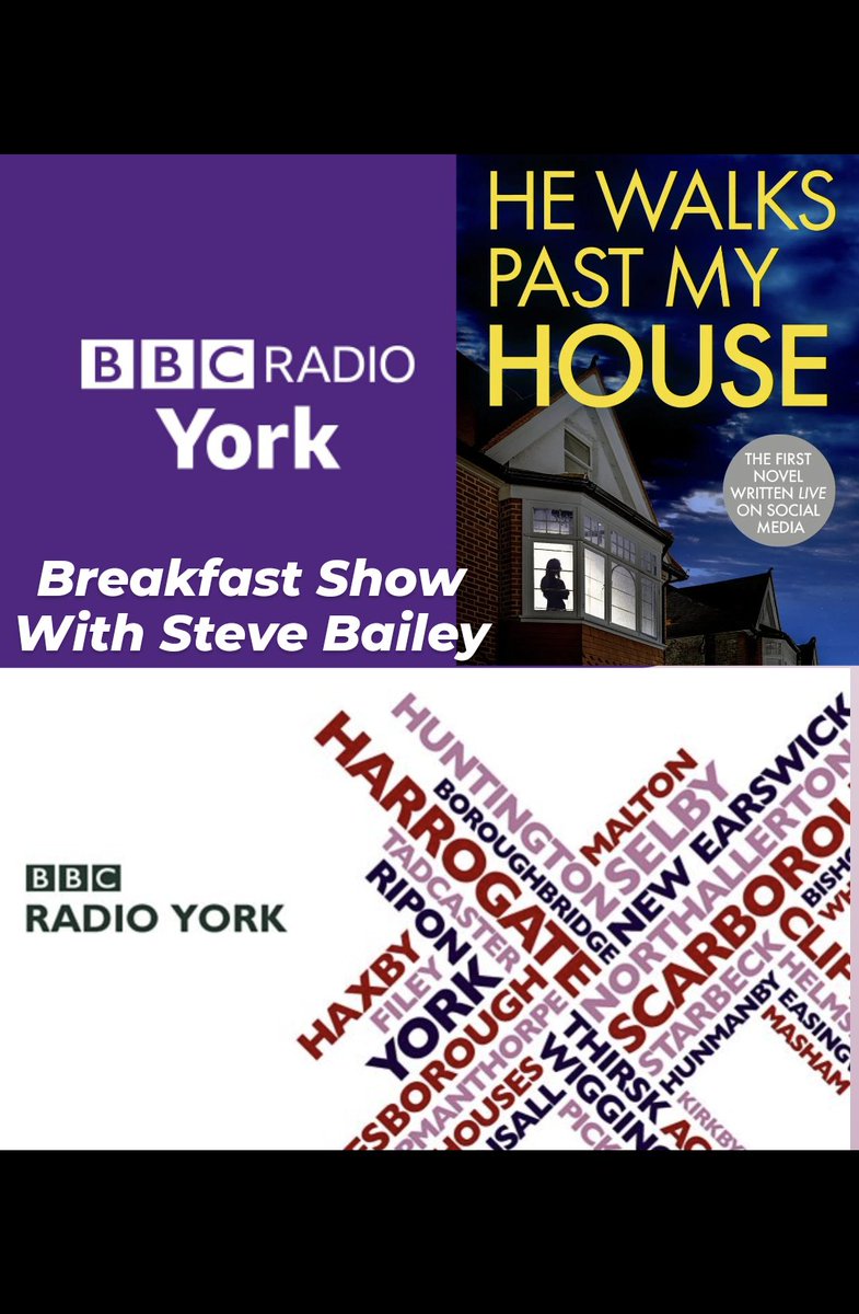 Great to be invited to talk with Steve Bailey on the BBC Radio York breakfast show at 7.20am, about the process of creating our new novel which was the first to be written live on social media. The book will be launched this evening at the York Theatre Royal studio theatre.