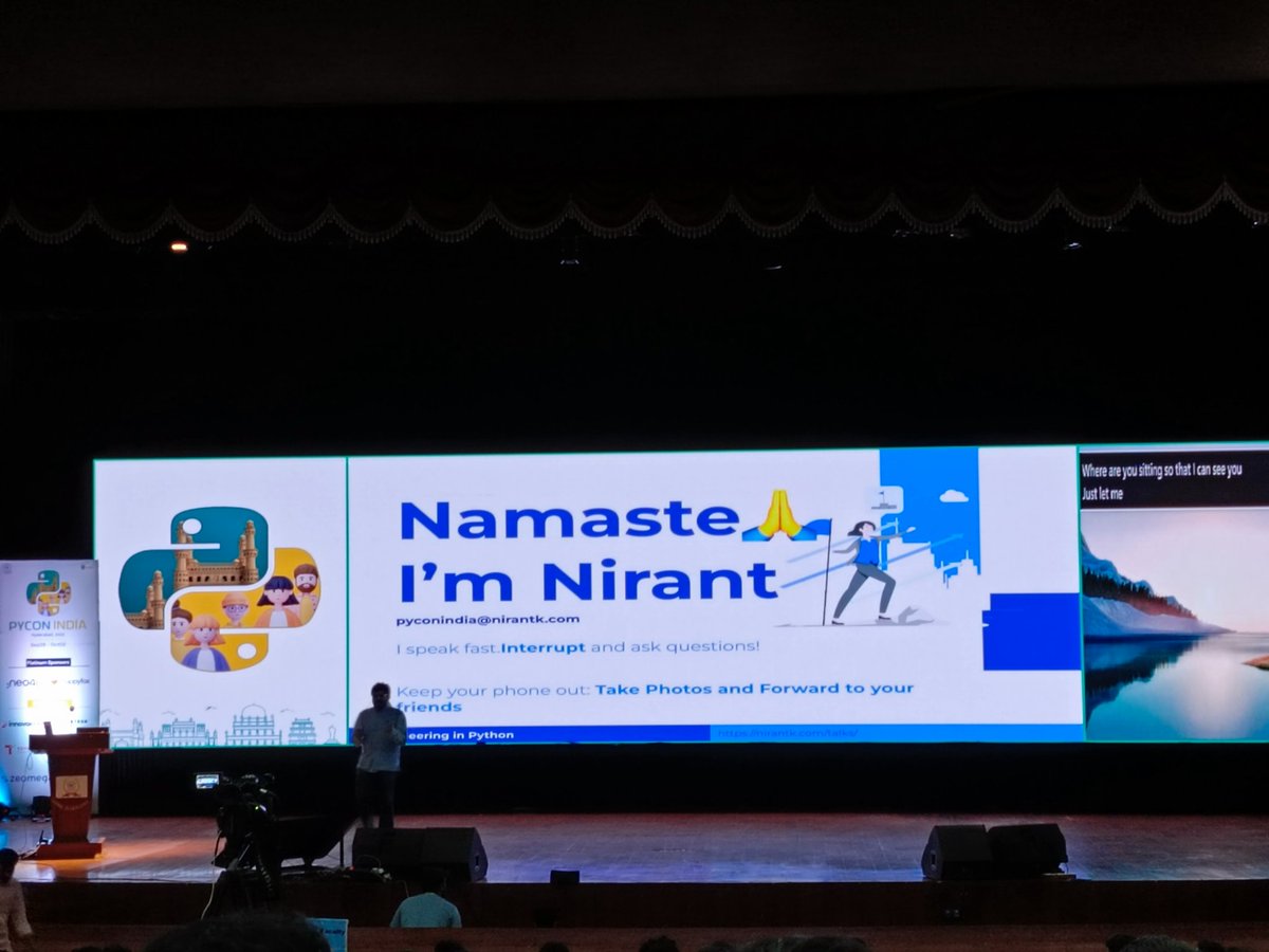 KabirTheNomad's tweet image. Attending @NirantK's talk on AI Engineering in Python - System Design 101 at #PyConIndia2023
#PyConIndia #PythonForAll #CodeCollaborateCelebrate