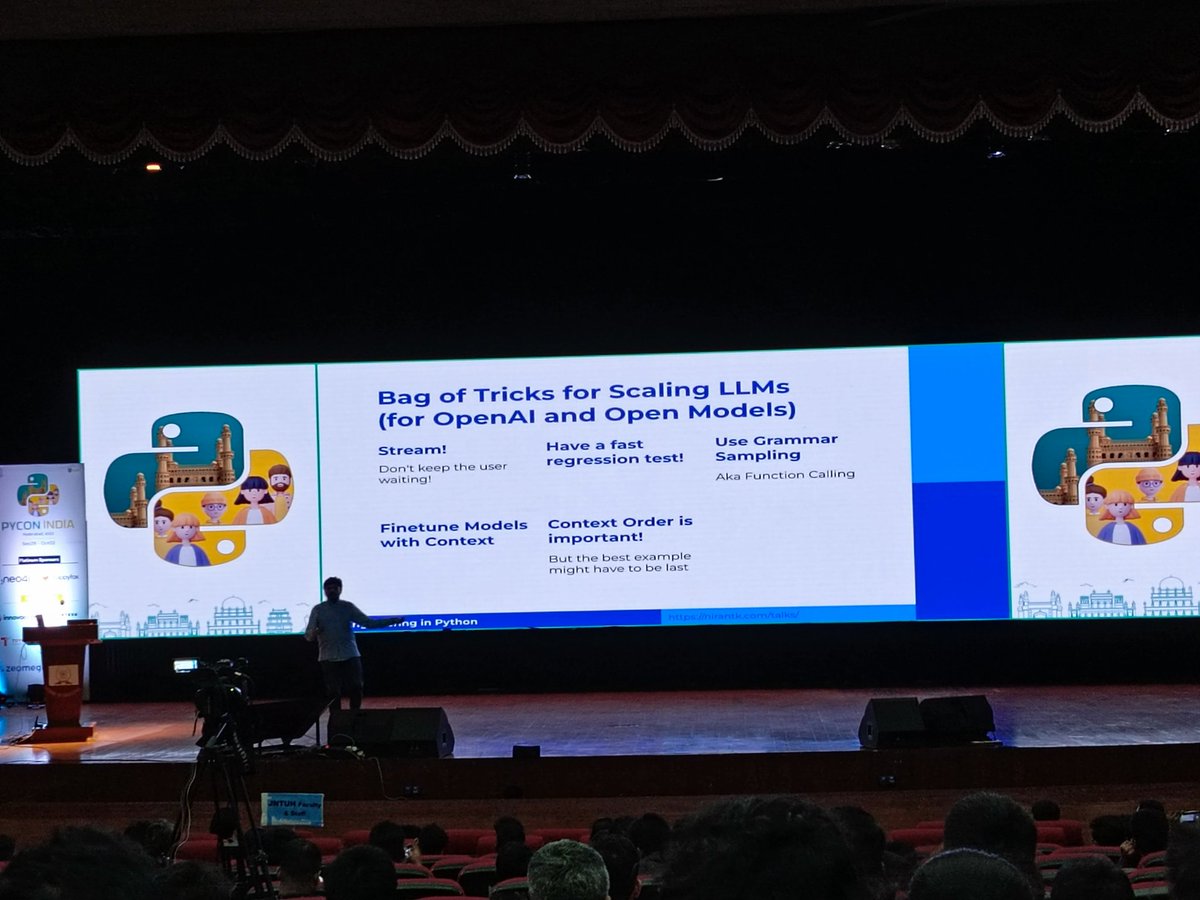 KabirTheNomad's tweet image. Attending @NirantK's talk on AI Engineering in Python - System Design 101 at #PyConIndia2023
#PyConIndia #PythonForAll #CodeCollaborateCelebrate