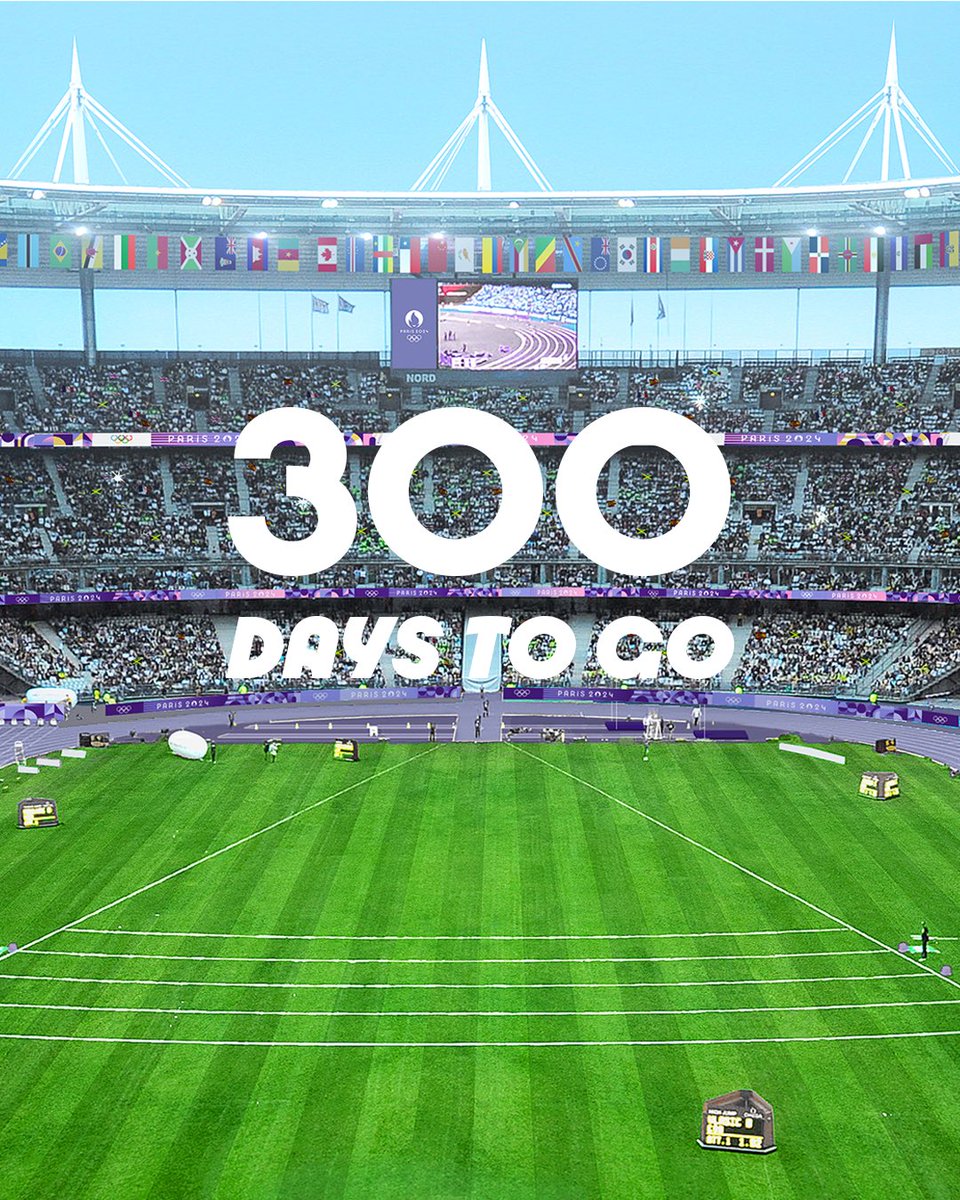 I feel it coming … i feel it coming ! 

300 DAYS TO GO BEFORE THE #PARIS2024 OLYMPIC GAMES. 

We.Can’t.Wait.🔥