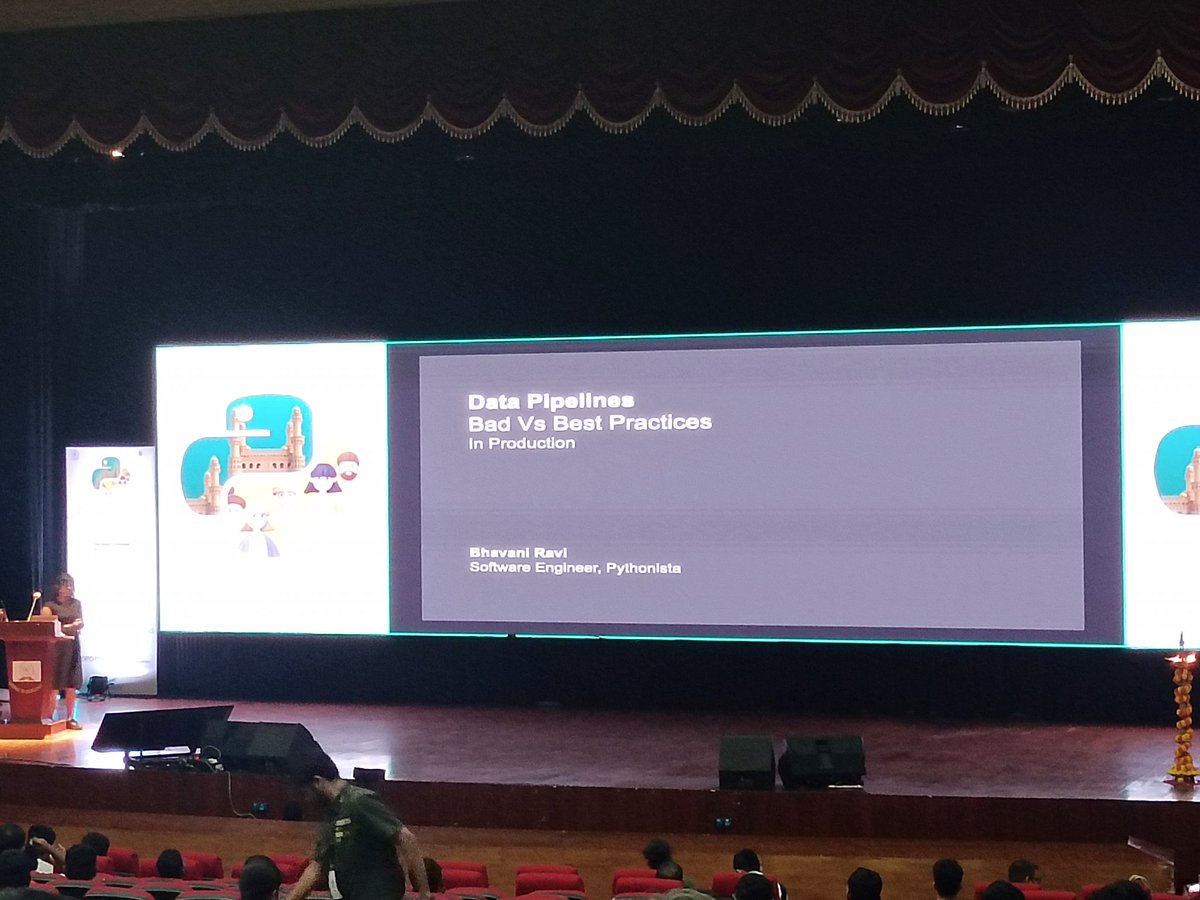 theOnlyMaDDogx's tweet image. @BhavaniRavi_'s talk on Data Pipelines in Production - Bad and Best practices is on
#PyConIndia #PyConIndia2023 #PythonForAll #CodeCollaborateCelebrate #DataPipelines