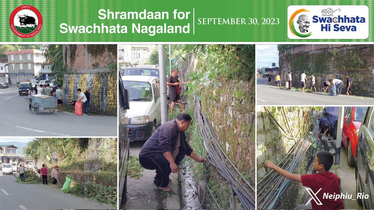 Neiphiu_Rio's tweet photo. Nagaland joins the rest of the country for #SwachhataHiSeva campaign for a cleaner and healthier India. I thank the citizens of Nagaland who turned out in large numbers for the country-wide campaign. Grateful to @PMOIndia Shri @narendramodi Ji for spearheading the campaign. https://t.co/WeRwZ4kjoz