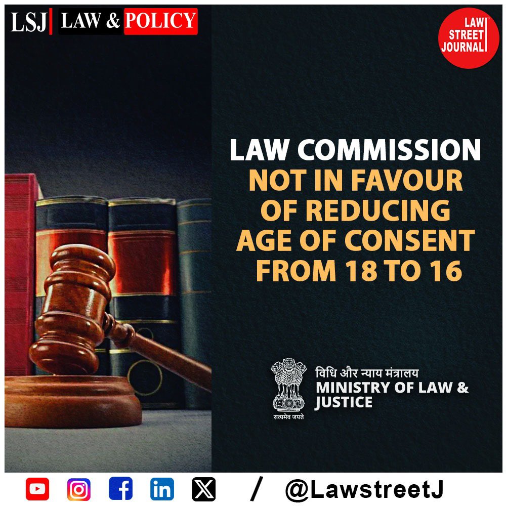 Law Commission Recommends Judicial Discretion for Age of Consent Under POCSO Act.

#POCSOAct #AgeOfConsent #JudicialDiscretion #ChildProtection #LawCommission #SexualAssault #IndianLegalSystem #ChildMarriage #ChildTrafficking #LegalReform #JusticeRituRajAwasthi #India #LawstreetJ