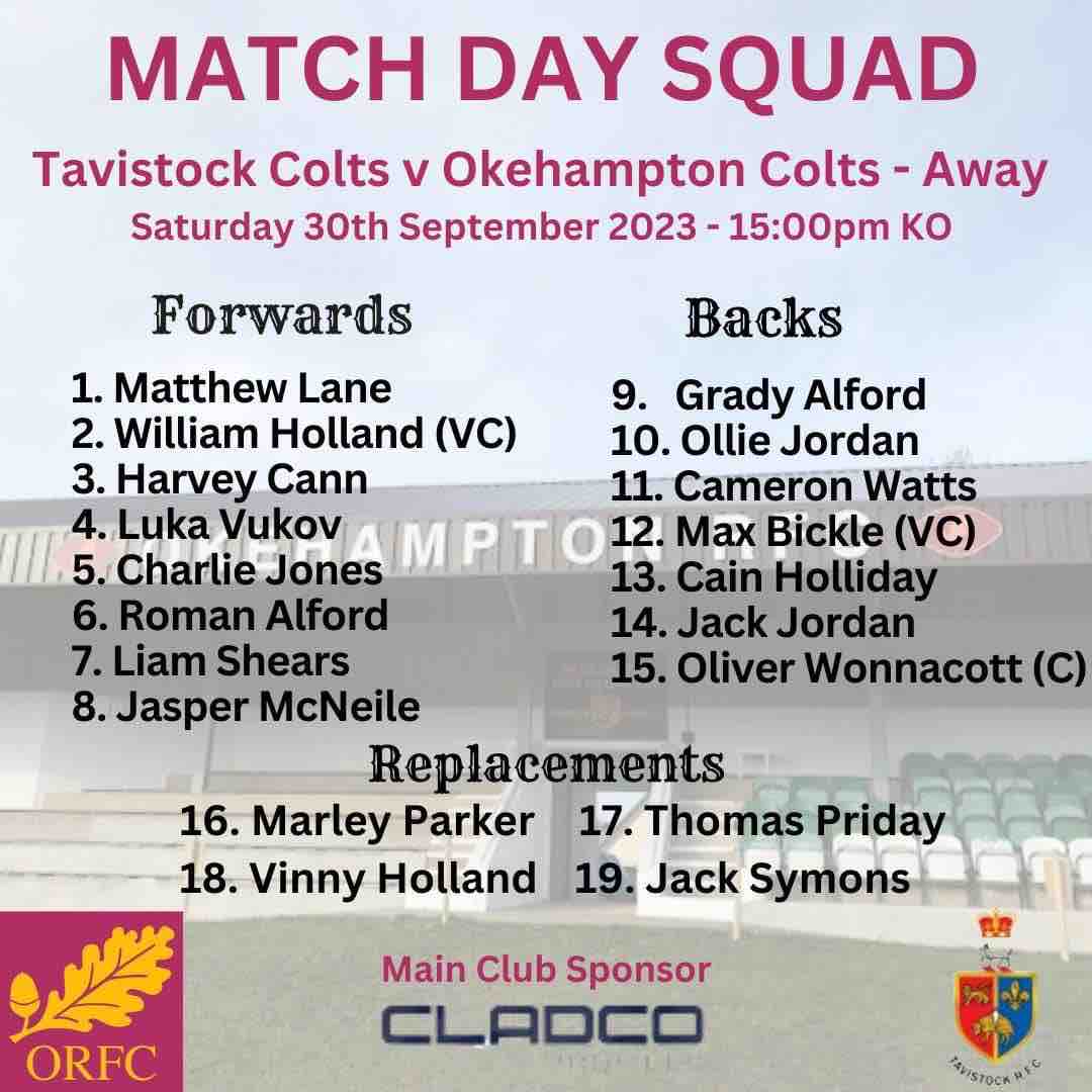 OkehamptonRFC's tweet photo. Finally this afternoon, your Colts are off to Sandy Park, (no not that one), as they make the short trip across the moor to @TavistockRFC for a moorland derby ko 1500
@swsportsnews
#okehamptonrfc #okehampton #tavistock #devoncolts #derbyday #moorlandderby #okehamptonrugbyclub https://t.co/1czl8Q80PM