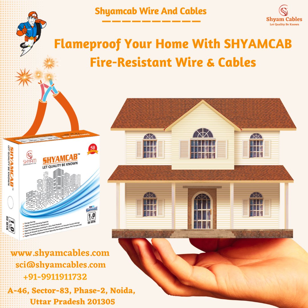 Flameproof Your Home With SHYAMCAB Fire-Resistant Wire & Cables

#housewire #housewiremanufacturer #wiremanufacturer #cablemanufacturer #wiremanufacturerinindia #CONSTRUCTIONWIRE #electriciancable #electricalwire #electricalwire #construction #shyamcablesindia #shyamcab