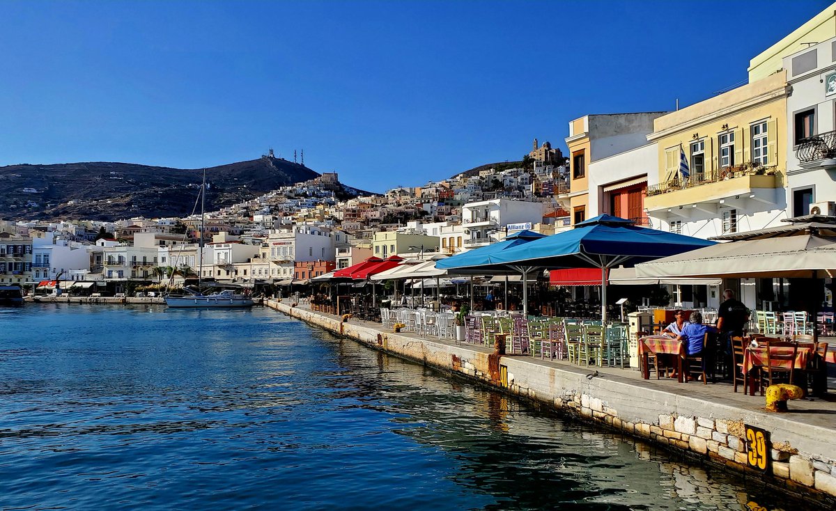 Our second last night of Sailing  was spent on #Syros, the capital of the #cyclades Islands. It is the main shipping port and an awesome place to wander aimlessly. #sailingadventure #greecetravel #TMACtravel