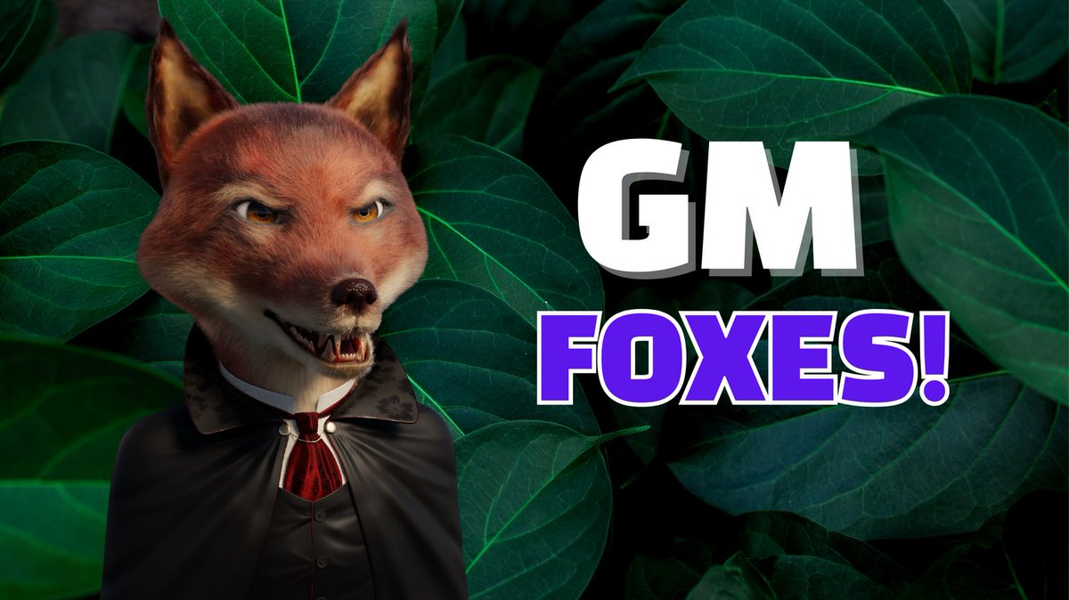 🦊 GM Foxes Fam! Let's Have a wonderful weekend and feed on rabbits! 

💜 #PolygonNFTs