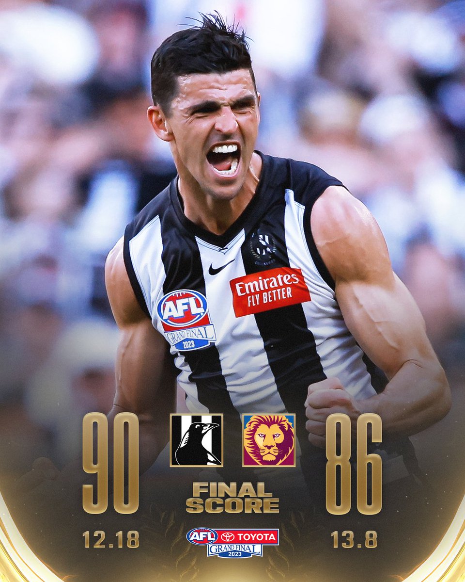 COLLINGWOOD HAS WON THE 2023 TOYOTA AFL GRAND FINAL!

#AFLGF