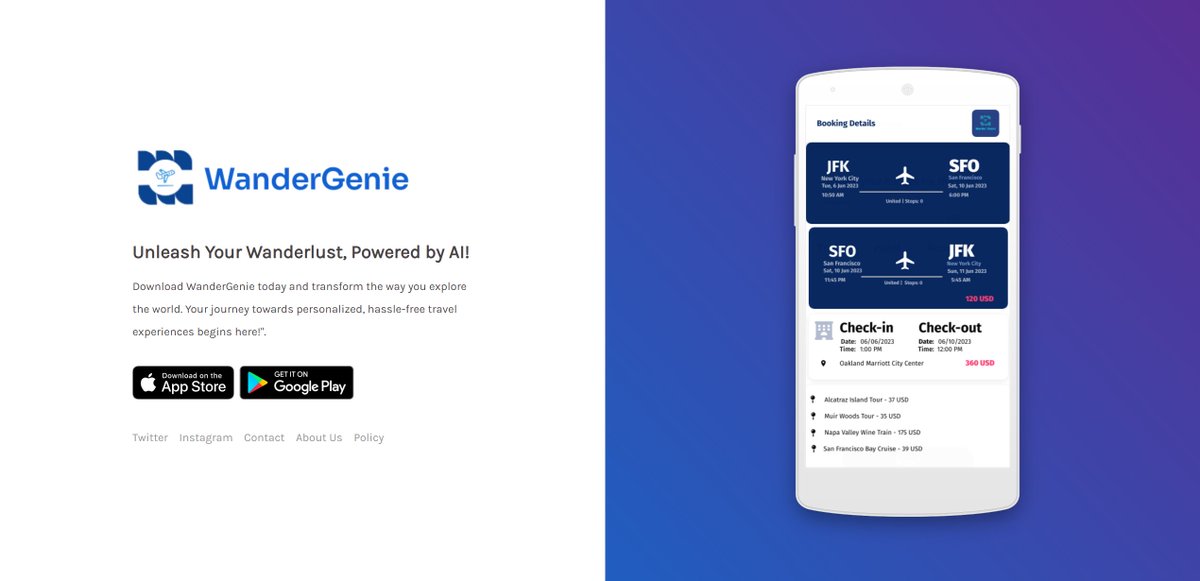 #WanderGenie
WanderGenie: Your ultimate AI-powered travel companion. Personalized recommendations, seamless management, group travel, secure...
airepohub.com/travel/wanderg… #ArtificialIntelligence #AI