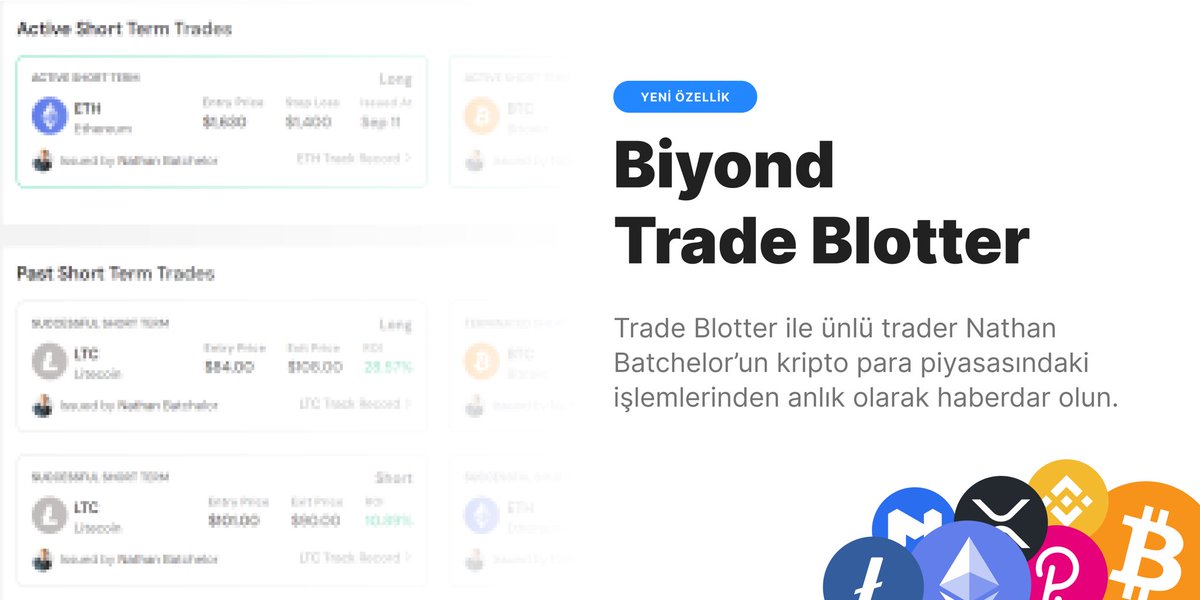 BiyondTurkiye's tweet photo. #Kripto piyasasında ne zaman ve nasıl işlem açacağınız konusunda zorlanıyorsanız Trade Blotter özelliğimiz tam size göre! 👇🏻

Trade Blotter ile ünlü trader Nathan Batchelor’un eski işlemlerinde ne gibi ROI’ler aldığı gibi metriklere ve güncel açtığı işlemlere ulaşabilirsiniz 👌🏻 https://t.co/SC0OrPVV5R