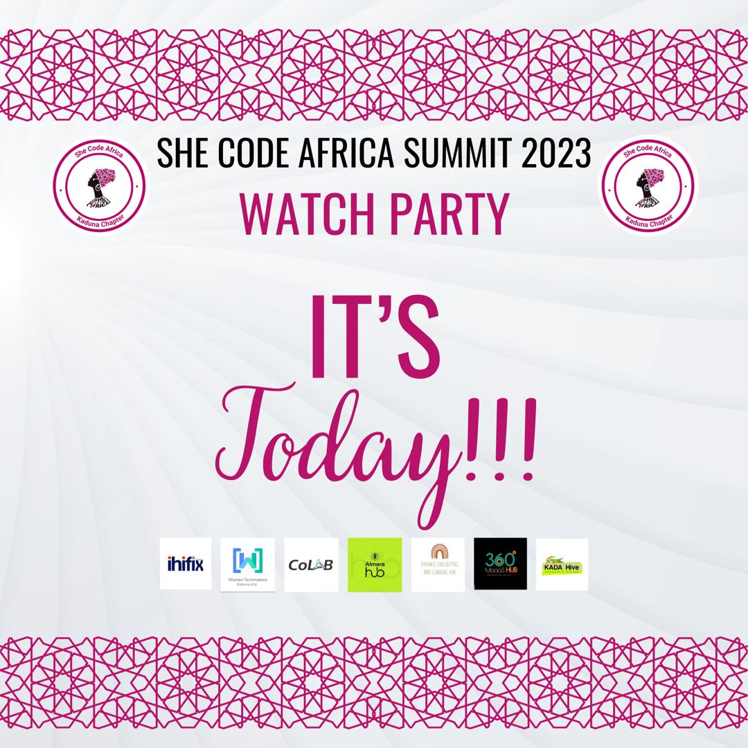 SCA_Kaduna's tweet photo. Finally!💃💃💃
Today is the day!🥳🔉

Queens! Come, let's have fun and learn.😇🎉💥 Join us for the She Code Africa Summit Watch Party at CoLab, No4, opposite Giltoe Aris Hospital, Barnawa, Kaduna.

" https://t.co/rwKMtBlePt