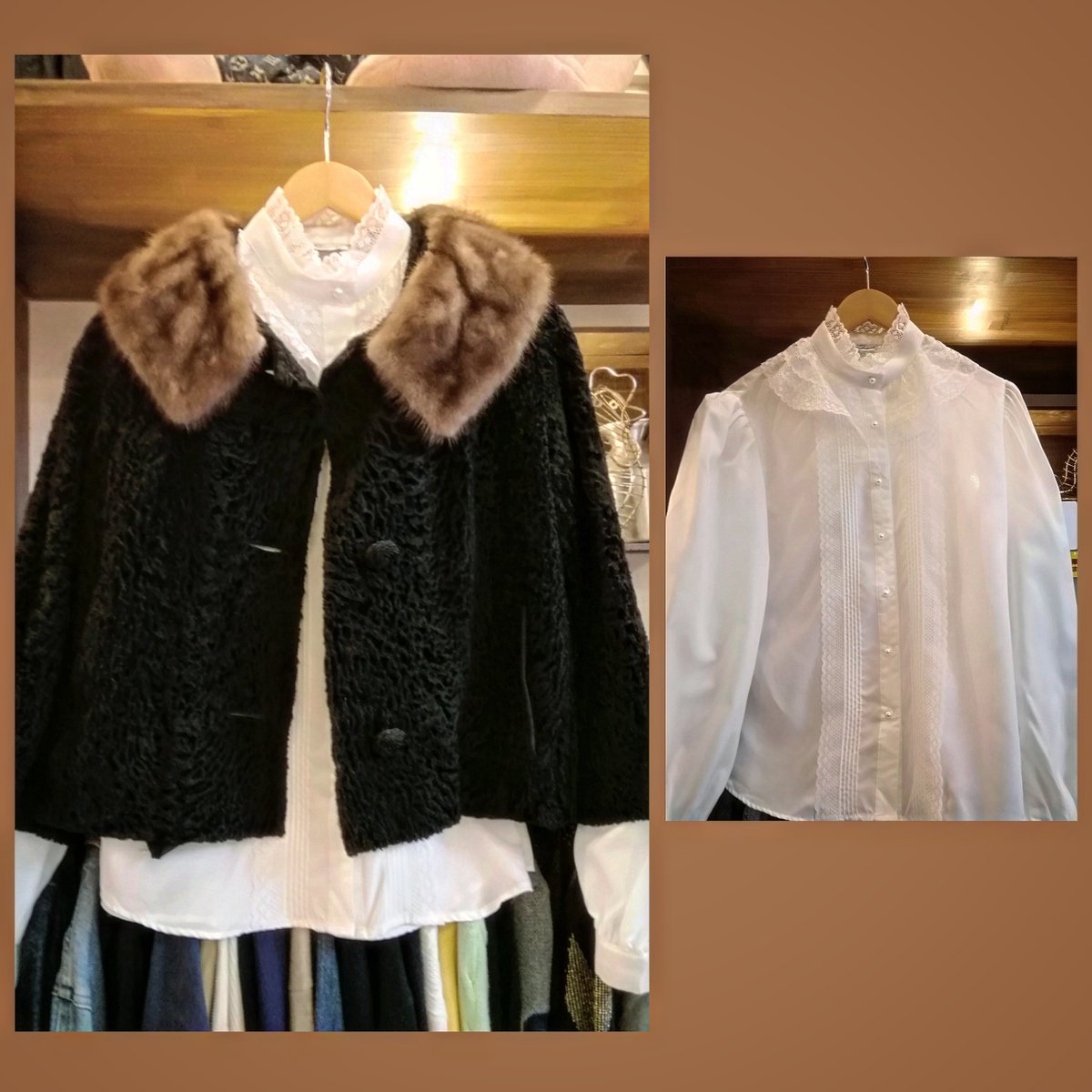 70s  Martin's
Johnston Pennsylvania
real fur jacket
Blouse　made in usa 70s~80s

19:00ciose

#高円寺
#高円寺北口
#usedクロネコマリン
#毛皮
#vintageclothingstore
#martins
#70年代
#古着女子
#フルジョ
#アメリカ古着