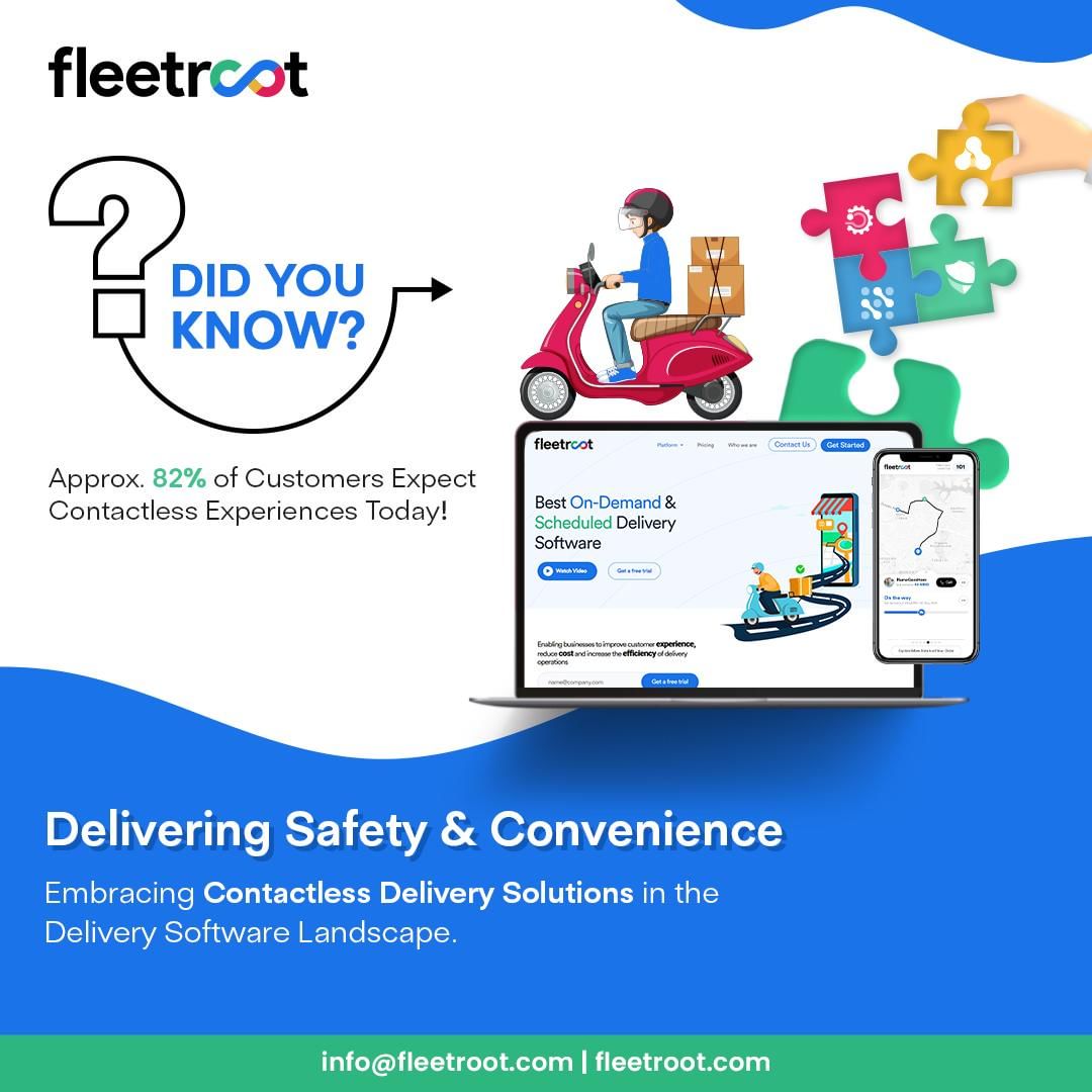 Revolutionize your deliveries! 🚚 Explore cutting-edge trends in logistics and elevate your service with Contactless Delivery Options. Our trusted On-Demand & Scheduled Delivery Software is the choice of global industry leaders. 

#Logistics #DeliverySolutions #fleetroot #tech