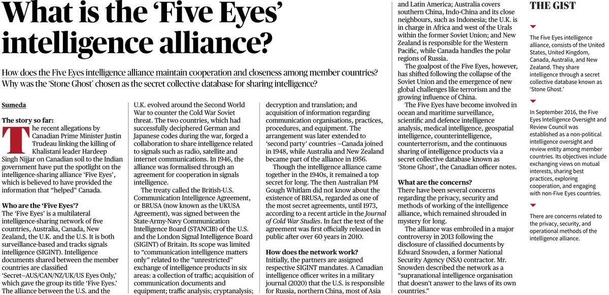 varunteaches's tweet photo. 🌐 Exploring the "Five Eyes" Intelligence Alliance: A historic collaboration in intelligence sharing, adapting to new global challenges, and raising questions about privacy and accountability. 🕵️♂️🤝 #FiveEyes #IntelligenceAlliance #PrivacyDebate https://t.co/C3IwVYxx5q