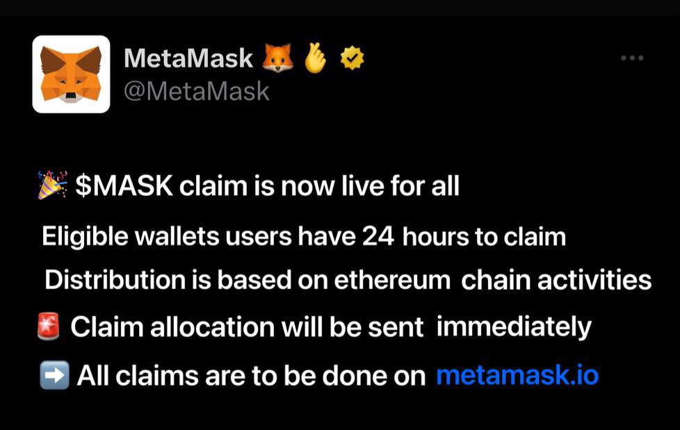 heretomention's tweet photo. 🚀 $MASK distribution alert from Metamask!! i collected 3,442$ $MASK grab your share ! https://t.co/uihEkLlAcT https://t.co/0PBWvWdvlj