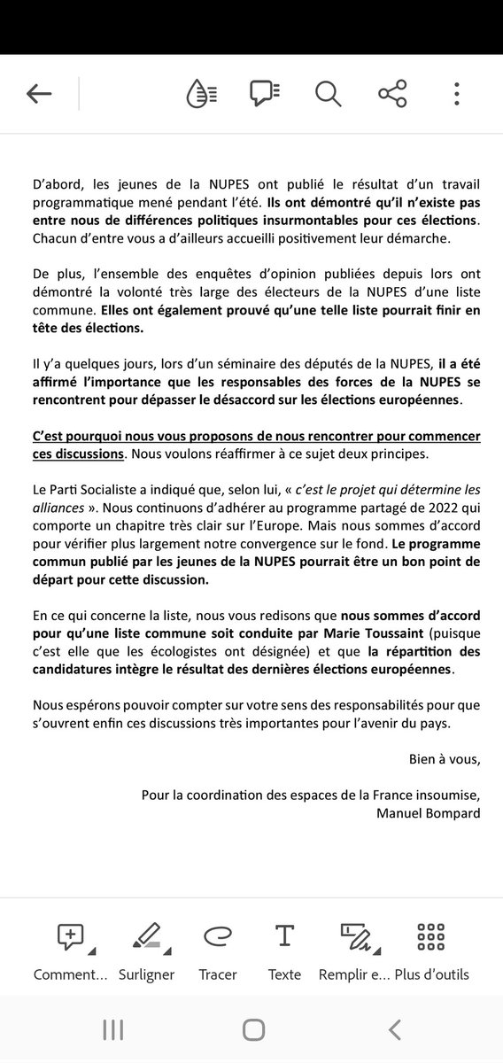 La NUPES c'est fini !

La France insoumise a pris la décision d'exclure le PCF de la coalition parlementaire.

Les sociaux-démocrates resteront entres eux. Bon débarras !

 Le PCF doit maintenant acter la fin de l'opportunisme électoraliste et redevenir le parti de la Révolution.