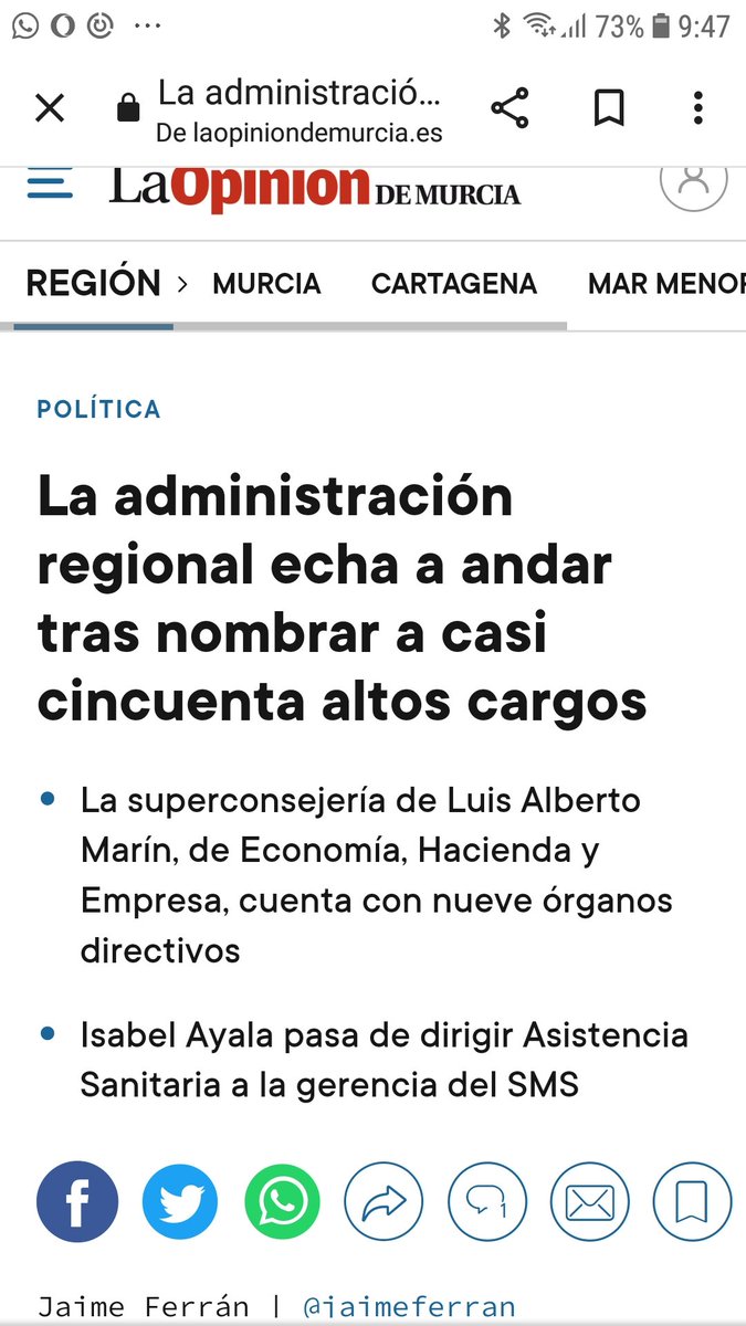 Y para solucionarlo <a href="/LopezMirasF/">Fernando López Miras</a> llena de "Ninis" el <a href="/regiondemurcia/">Gobierno de la Región de Murcia</a>.