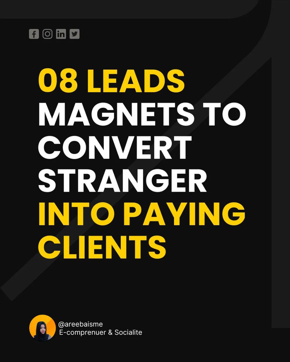 "Unlock the Power of Our Lead Magnets! 🚀 Convert Strangers into Paying Clients Today! 💼💰 #LeadMagnetMagic 
#conversion #promotion #tipsandtricks 
#areebaisme