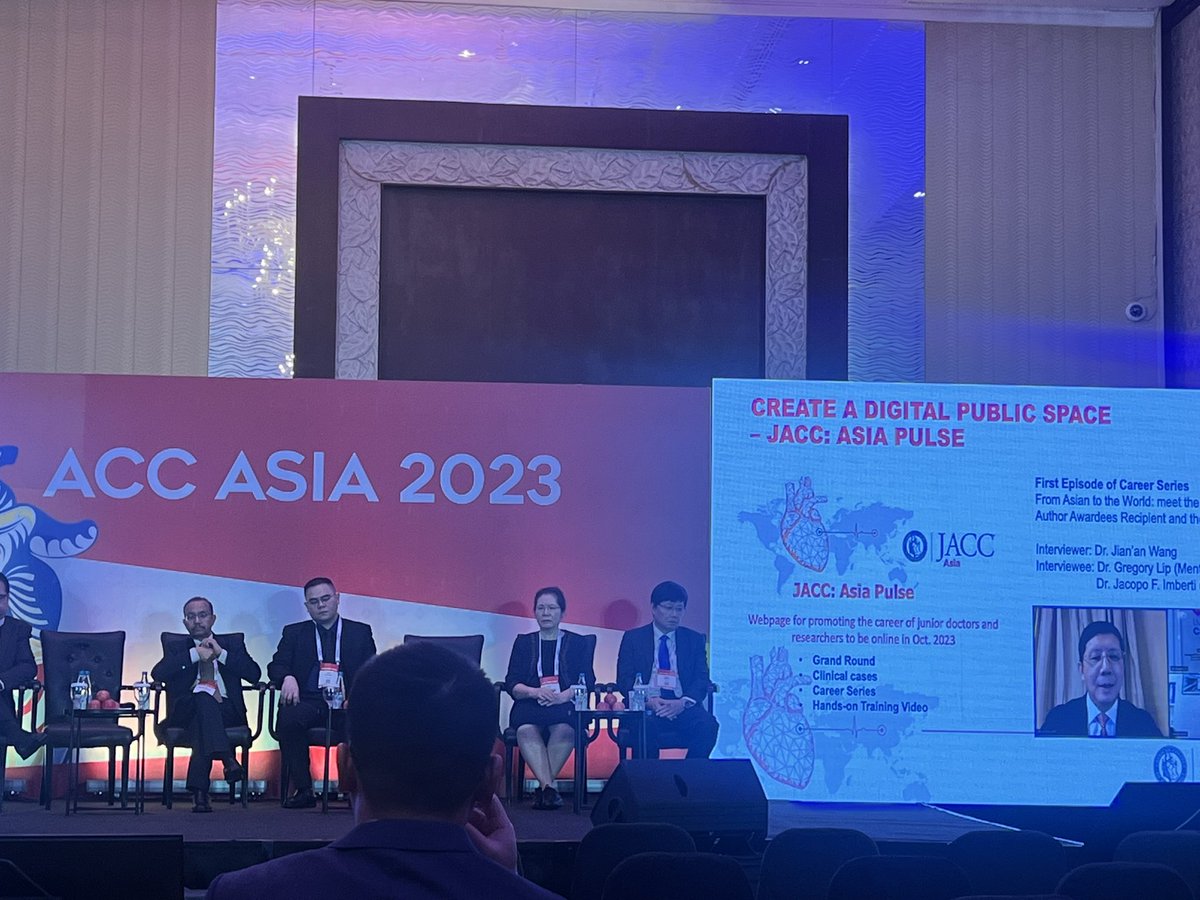 @JACCJournals session at #ACCAsia Amazing to see the growth of JACC Asia journal and new initiatives under the journal focusing on the #CV publications from the region! @ACCinTouch