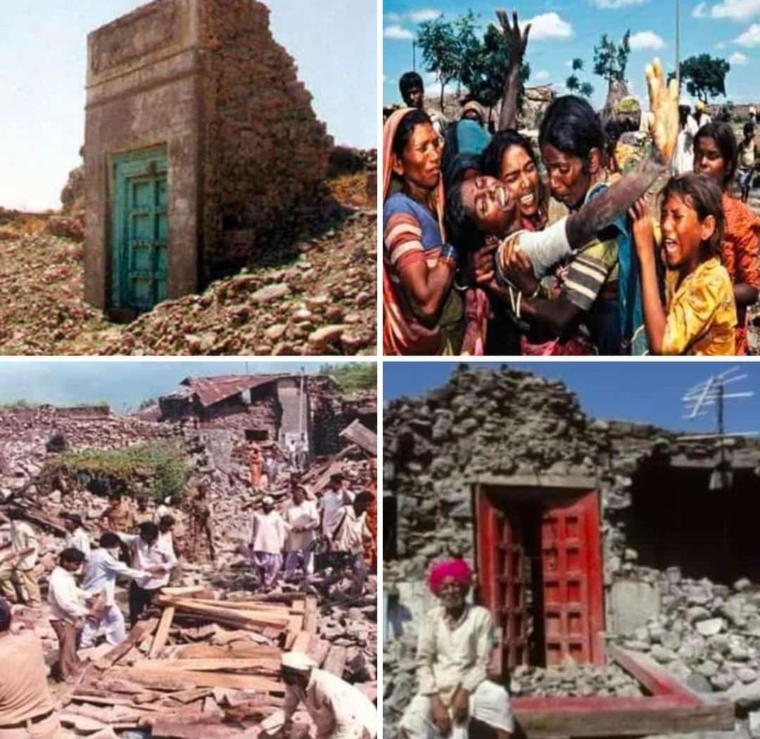 ramdgore's tweet photo. विनाशकारी किल्लारी (लातूर) भूकंपास आज 30 वर्षे पुर्ण...

गणपती विसर्जनानंतरचा तो दिवस म्हणजेच 30 सप्टेंबर 1993 ची पहाट महाराष्ट्र कधीच विसरू शकत नाही. महाराष्ट्र साखर झोपेत असताना लातूर जिल्ह्यातील किल्लारी, सस्तुर, माकणी आणि आजूबाजूच्या पंचक्रोशीतील गावं भूकंपाने हादरून गेली. https://t.co/TqVbaz0r1I