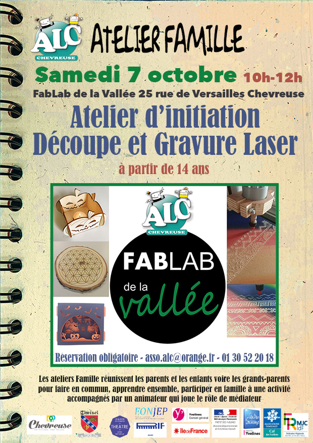 AssoAlc's tweet image. Samedi 07 octobre 2023 de 10h à 12h
A l’occasion de la Fête de la Science, l’ALC en partenariat avec le FabLab de la Vallée
Atelier d’initiation pour découvrir un outil incroyable : 
la machine de découpe et de gravure laser
En savoir plus asso-alc.com/event/atelier-…