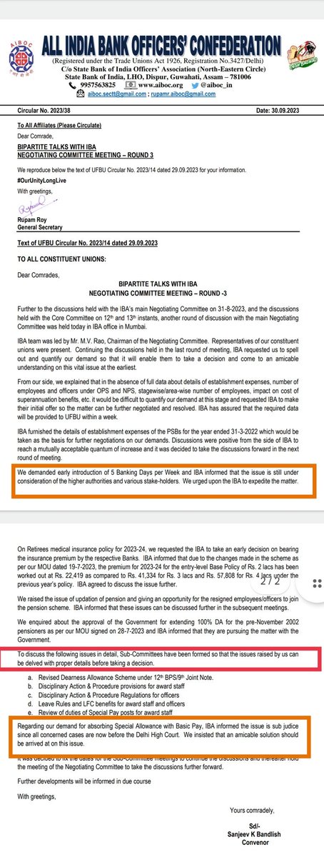 Hail it 4 #BankingUnion.
#5DaysBanking under consideration.
% in #12BPS no show.
The #OPS 4 Bankers plz don’t think about .
Enhanced Duty they have comitee. 
Disipilary Action they have comitee.
Benifit for #Retired they have it.
What type of Leaders we have???
#HopeisDead