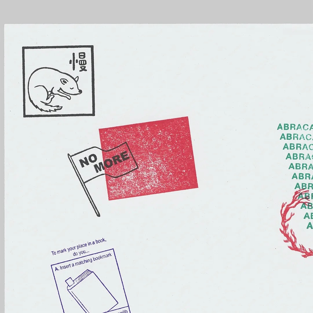 ArtistsBookCoop's tweet photo. Our ABC Stampa, which was put to work at @missreadberlin, @dzialdov recently, is a homage to Ulises Carrión’s collectively produced but unfinished The Stampa Newspaper. Likewise w each contributed a rubber stamp design. Led by George Grace Gibson and Louis Porter. https://t.co/w5PvNYaL8Z